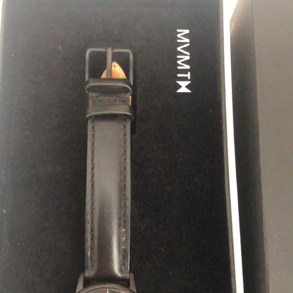 MVMT Avenue Valerie Gunmetal and Black Leather Bracelet Women Wrist Watch - Picture 4 of 10